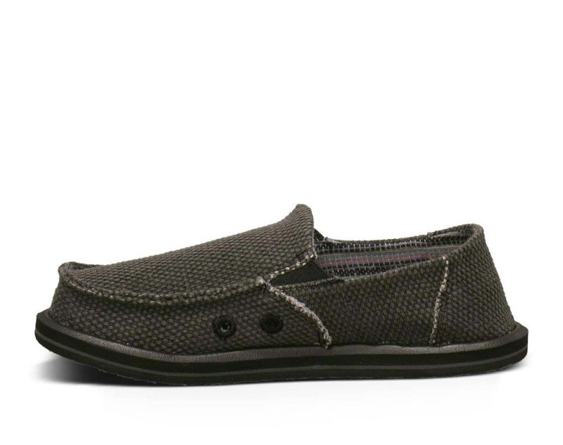 Sanuk Vagabond Kids' Sidewalk Surfers Black | Canada 302VRW